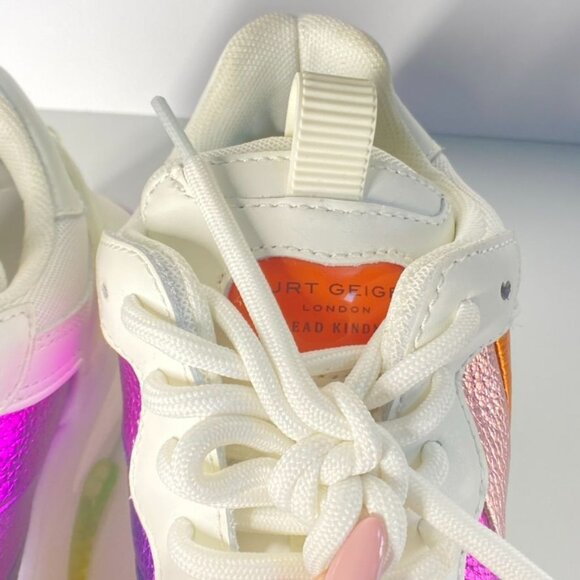 NWOT Kurt Geiger London Lettie Rainbow Platform Sneakers, size 36.5 - Picture 3 of 11